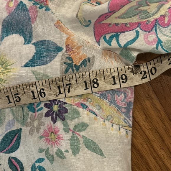 Malvin Hamburg-Germany Floral Tunic 100% Linen Blouse SZ S - Picture 6 of 8